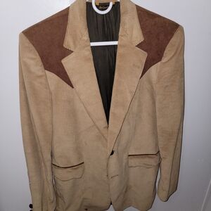 Men's Corduroy Jacket in Tan and Brown